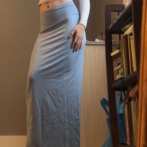 baby blue aerie maxi skirt
